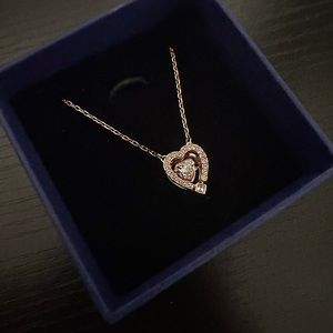 Swarovski rose gold necklace